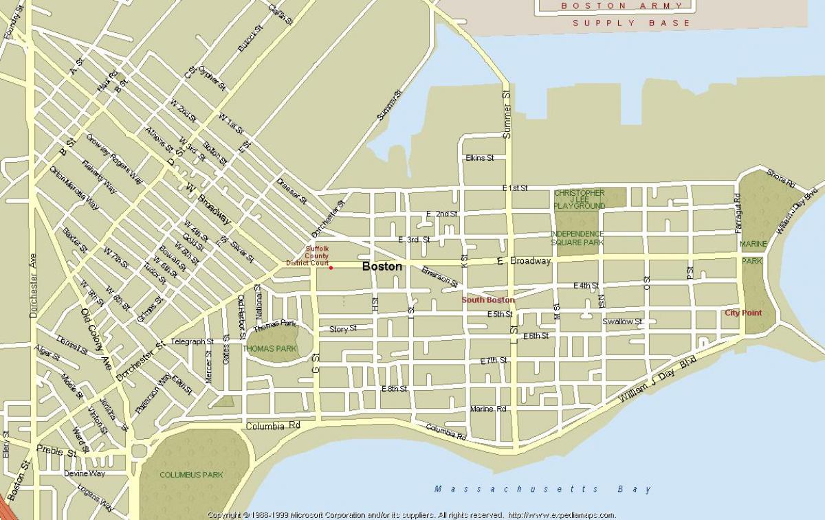 χάρτης της Βοστώνης μάζα