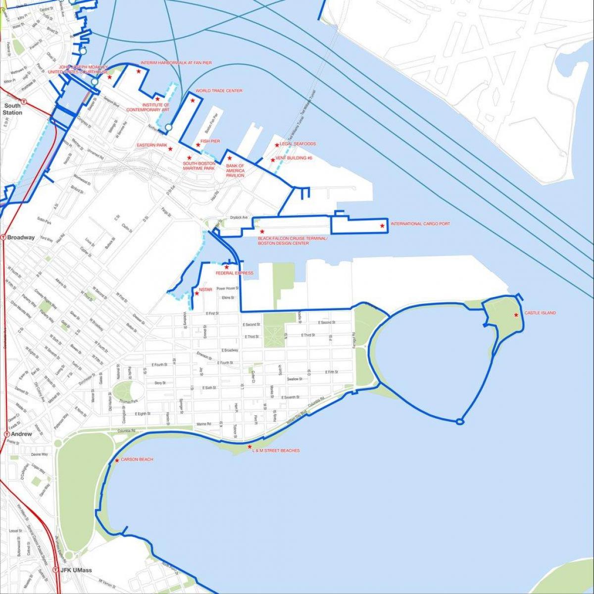 harborwalk Βοστώνη εμφάνιση χάρτη