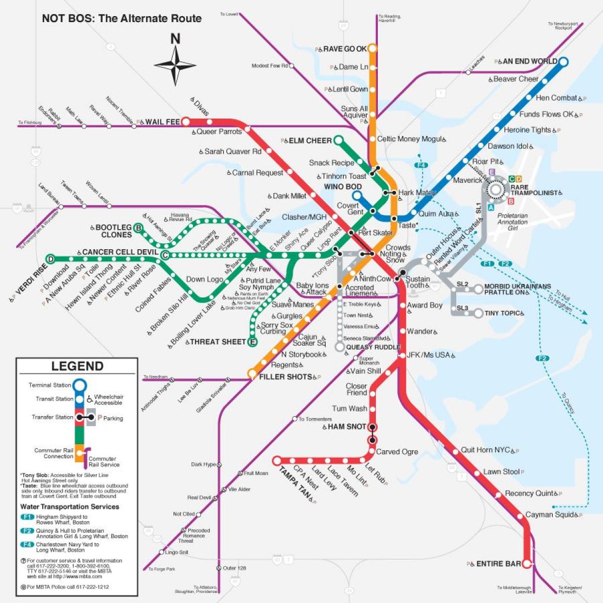 MBTA t χάρτης