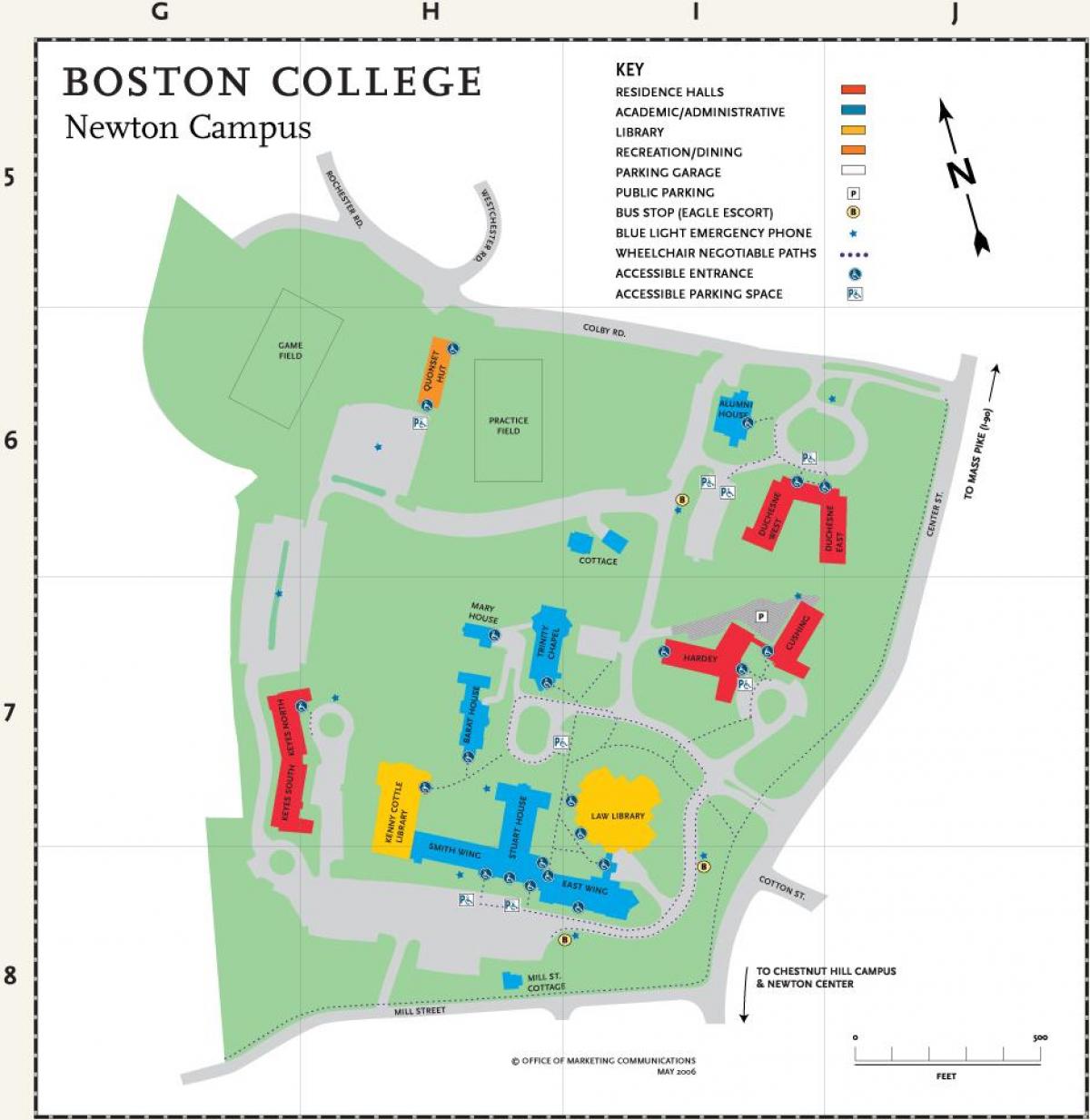 χάρτης του Boston college