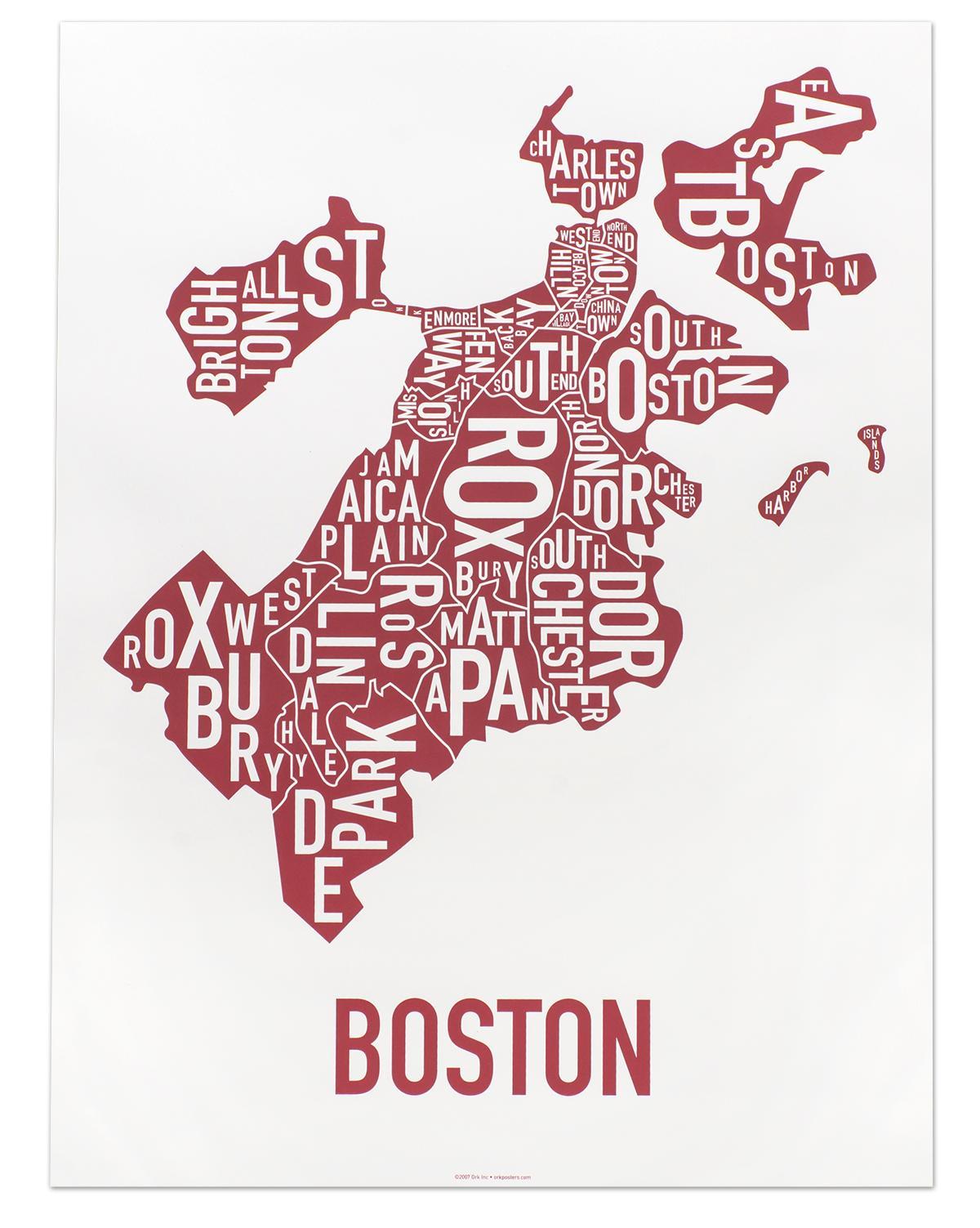 πόλη της Βοστώνης χάρτης
