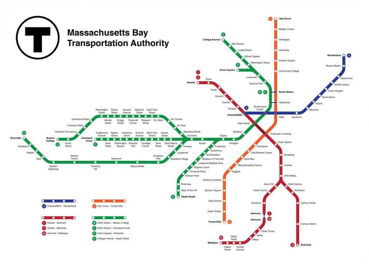 μετρό Βοστώνη εμφάνιση χάρτη