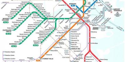 MBTA Βοστώνη εμφάνιση χάρτη