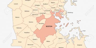 Χάρτης περιοχή της Βοστώνης
