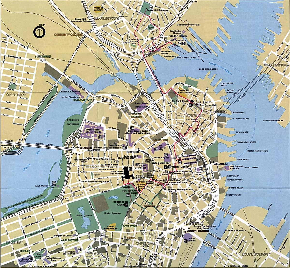 Boston city χάρτης