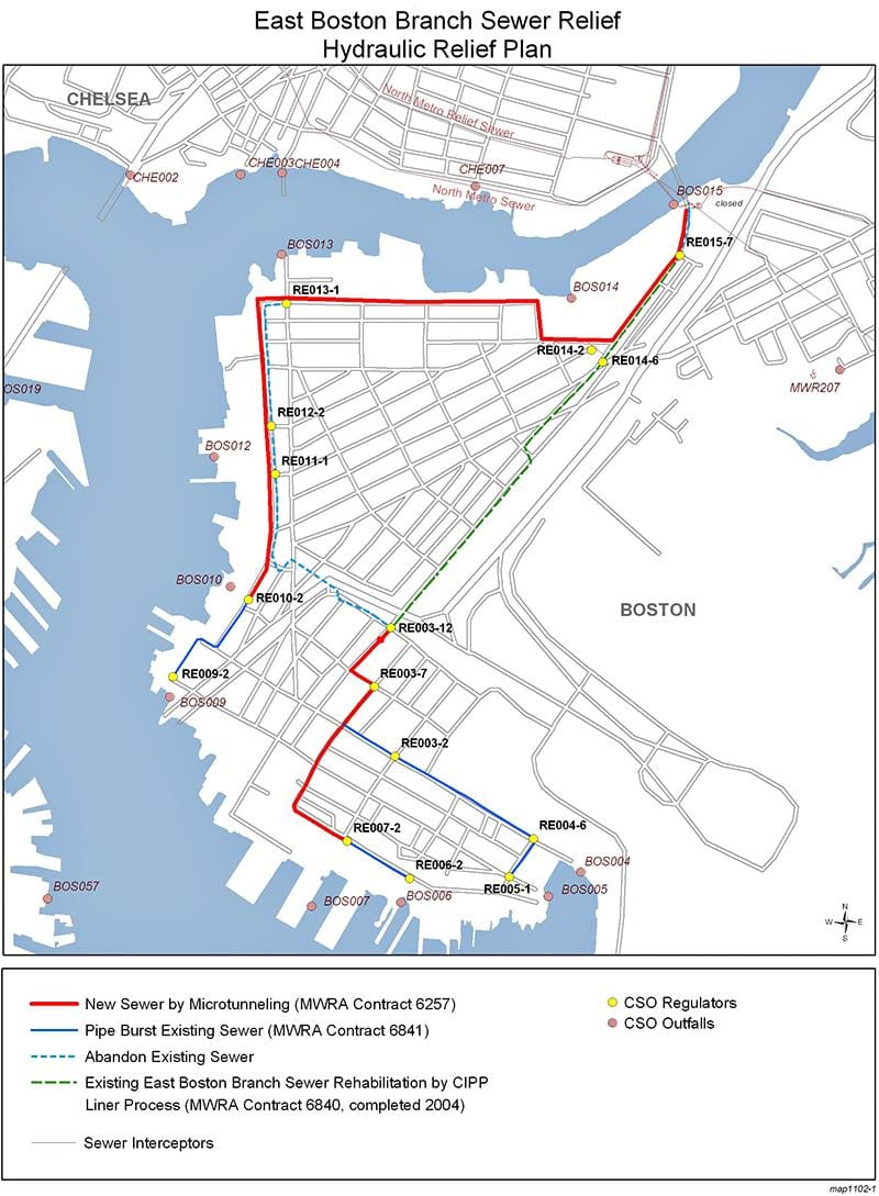 χάρτης της easT Boston
