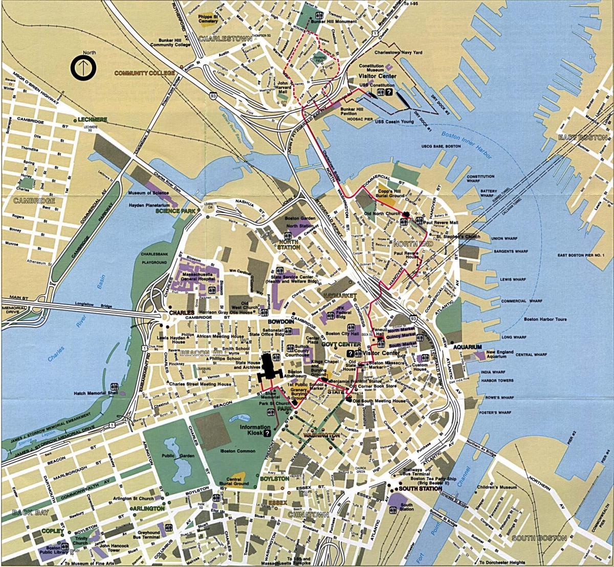 Boston city χάρτης