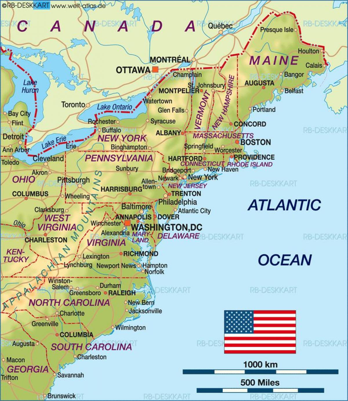 Βοστώνη μας χάρτη