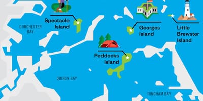 Χάρτης της Boston harbor islands