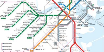 MBTA χάρτης κόκκινη γραμμή