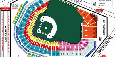 Fenway κάθισμα χάρτης