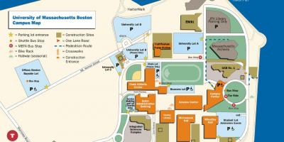 Umass Boston χάρτη της πανεπιστημιούπολης