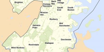 Χάρτης της Βοστώνης και της γύρω περιοχής